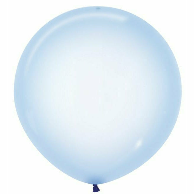 Ultimate Party Super Stores BALLOONS 24&quot; Betallatex Crystal Pastel Blue Latex Balloons