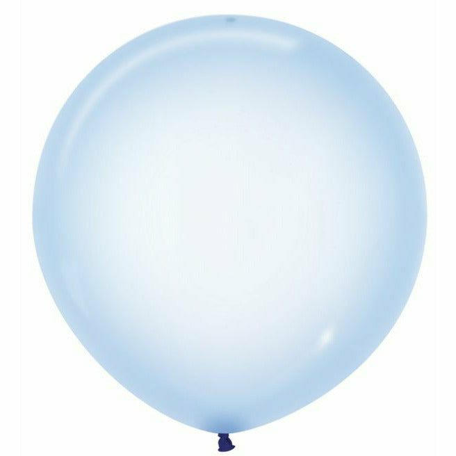 Ultimate Party Super Stores BALLOONS 24" Betallatex Crystal Pastel Blue Latex Balloons