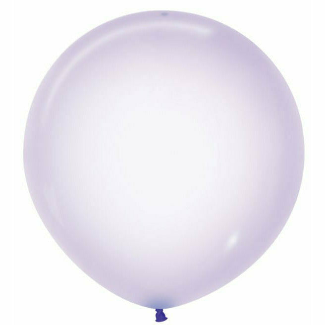Ultimate Party Super Stores BALLOONS 24" Betallatex Crystal Pastel Lilac Latex Balloons