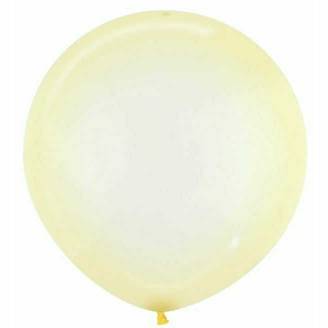 Ultimate Party Super Stores BALLOONS 24" Betallatex Crystal Pastel Yellow Latex Balloons