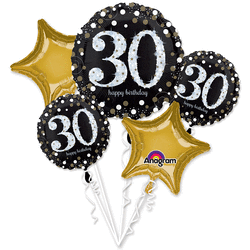 Ultimate Party Super Stores BALLOONS 325 30th Birthday Sparkling Balloon Bouquet