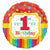 Ultimate Party Super Stores BALLOONS 484 Rainbow 1st Birthday 17" Mylar Balloon
