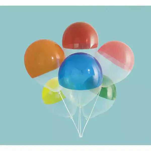 Ultimate Party Super Stores BALLOONS 6ct 12&quot; RBW TT Clear D