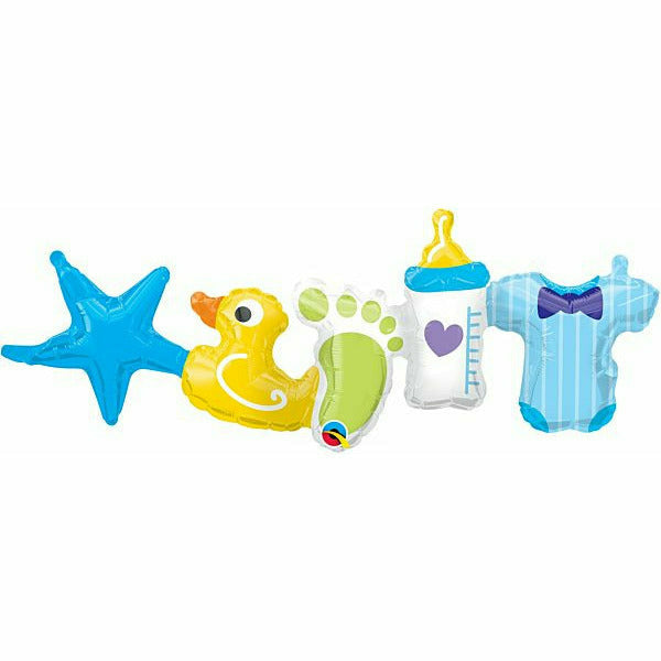 Ultimate Party Super Stores Balloons Baby Boy Mylar Garland