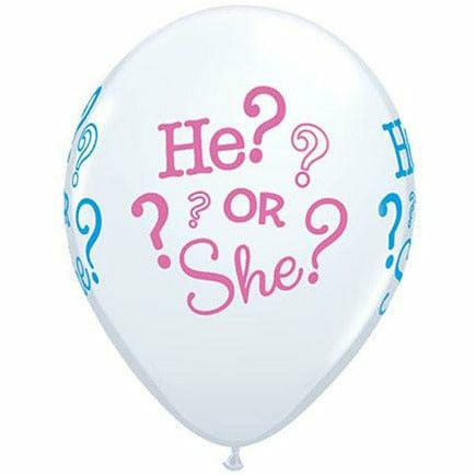 Ultimate Party Super Stores BALLOONS Baby He or She 11" Latex Balloon