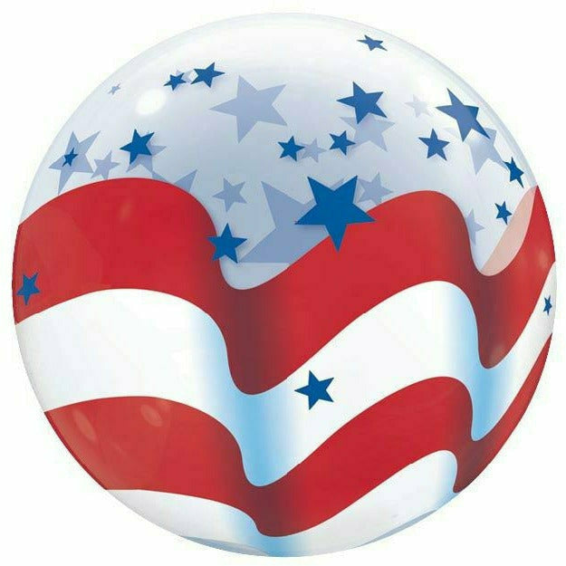 Ultimate Party Super Stores BALLOONS C004 - PAT 22&quot;PKG PATRIOTIC STARS