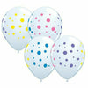 Ultimate Party Super Stores BALLOONS Colorful Polka Dots Mixed Assortment White 11