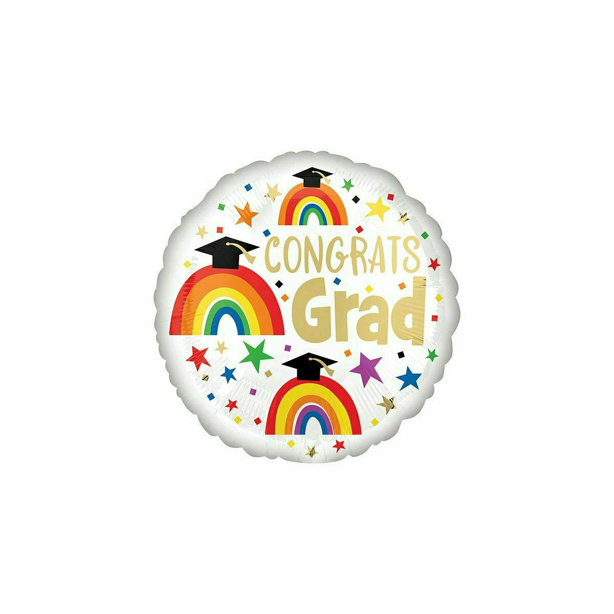 Ultimate Party Super Stores BALLOONS E020 18" Rainbow Congrats Grad