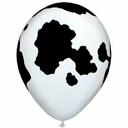 Ultimate Party Super Stores BALLOONS Helium Filled Holstein Cow 11&quot; Latex Balloon