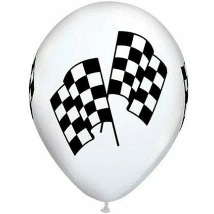 Ultimate Party Super Stores BALLOONS Racing Flags 11&quot; Latex Balloon