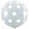 Ultimate Party Super Stores BALLOONS White Polka Dots Clear 36