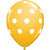 Ultimate Party Super Stores BALLOONS White Polka Dots Goldenrod 11" Latex Balloon