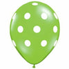 Ultimate Party Super Stores BALLOONS White Polka Dots Lime Green 11
