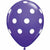 Ultimate Party Super Stores BALLOONS White Polka Dots Purple Violet 11" Latex Balloon