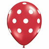 Ultimate Party Super Stores BALLOONS White Polka Dots Red 11