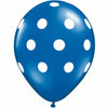 Ultimate Party Super Stores BALLOONS White Polka Dots Sapphire Blue 11