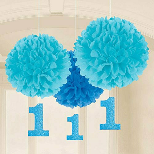 Ultimate Party Super Stores BIRTHDAY: 1ST BDAY 1st Birthday Boy Fluffy Decorations W/Dangler