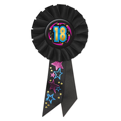 Ultimate Party Super Stores BIRTHDAY Award Ribbon - 18 Years