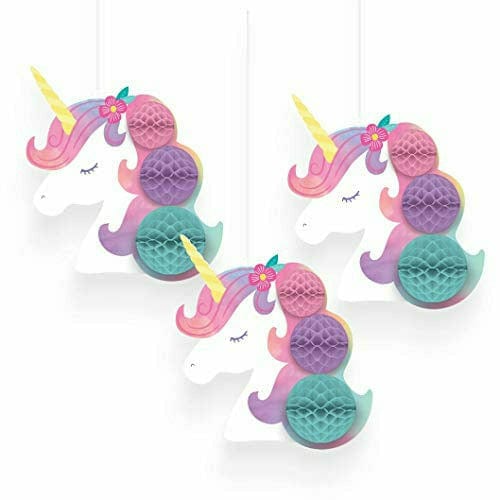 Ultimate Party Super Stores BIRTHDAY: JUVENILE Unicorn Honeycomb Decorations