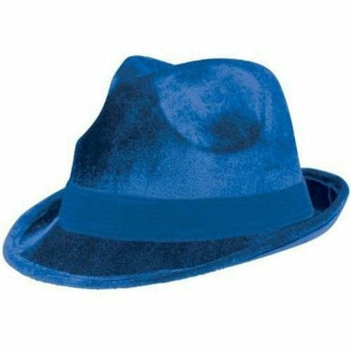 Ultimate Party Super Stores Blue Velour Fedora