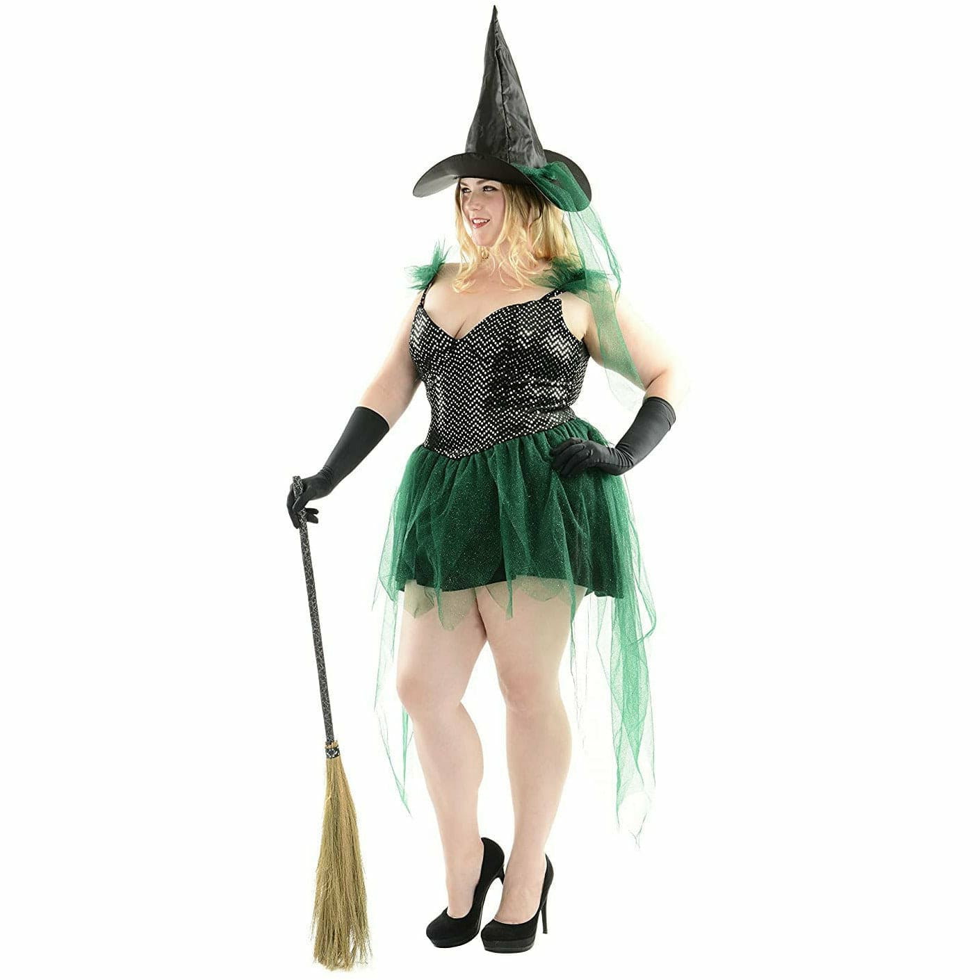 Ultimate Party Super Stores COSTUMES 1X Plus Size Emerald Witch Costume - S6
