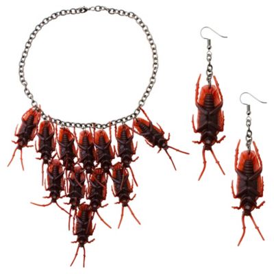Ultimate Party Super Stores COSTUMES: ACCESSORIES Adult Women's Halloween Cockroach Jewelry Set