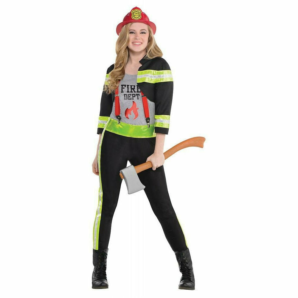 Ultimate Party Super Stores COSTUMES Junior Small 3-5 Girls Red Hot Firefighter Girl Teen/Junior Costume