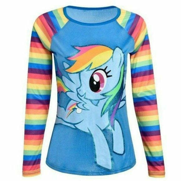 Ultimate Party Super Stores COSTUMES My Little Pony Rainbow Dash Long Sleeve Top
