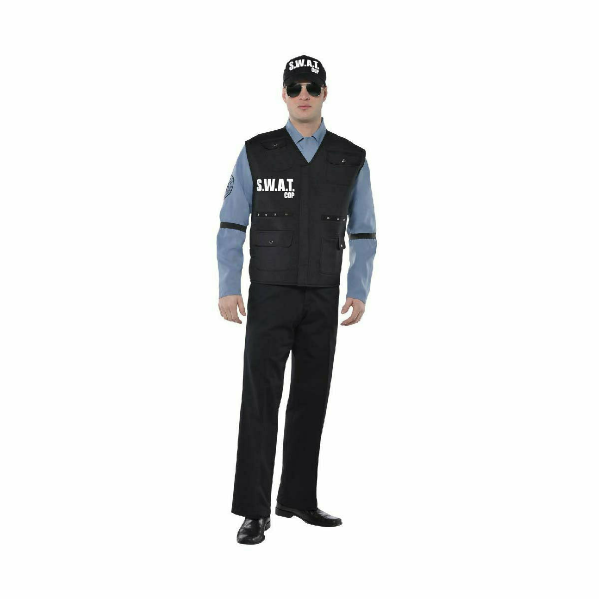 Ultimate Party Super Stores COSTUMES Plus Size 48-52 Mens Swat Cop Costume