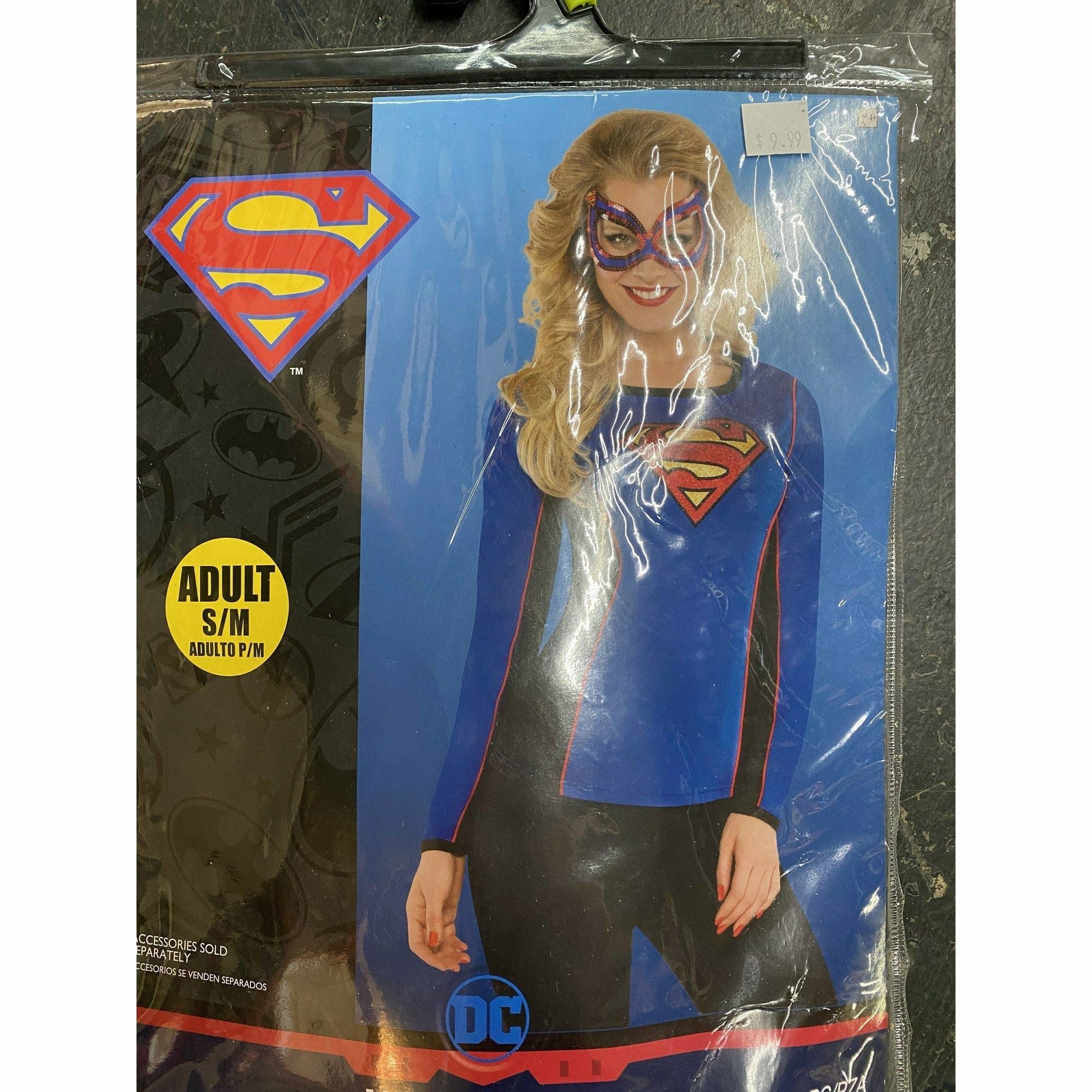 Ultimate Party Super Stores COSTUMES S/M up to size 8 Womens Superman Glitter Shirt