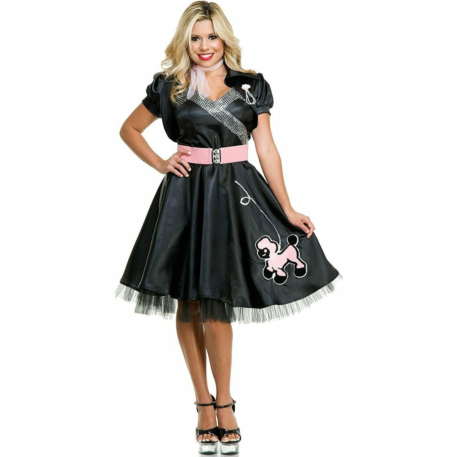 Adult Satin Poodle Dress Costume Adult Satin Poodle Dress Costume