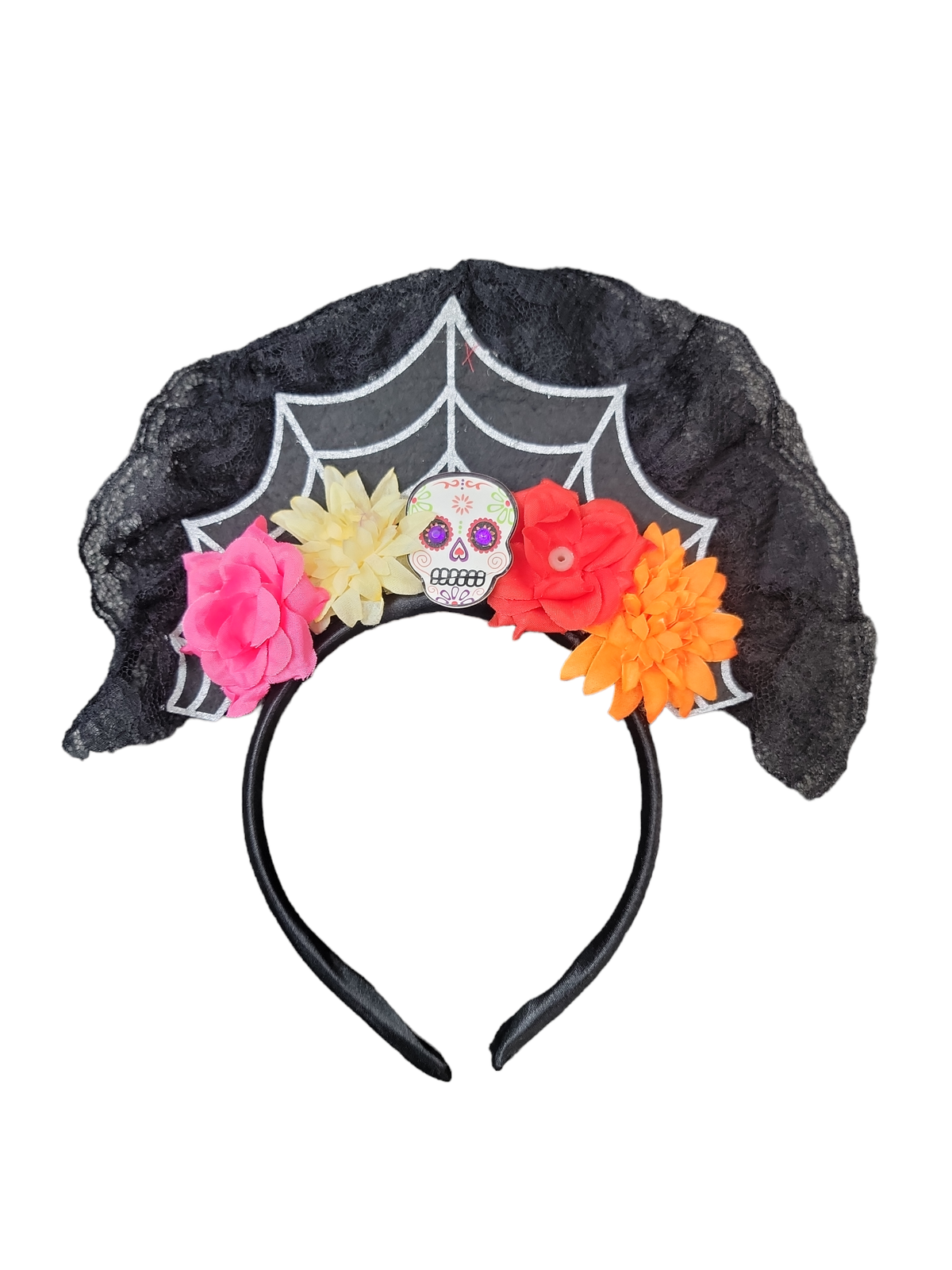 Ultimate Party Super Stores Day of the Dead Womens Spiderweb Headband