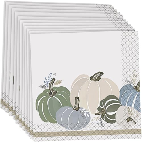 Ultimate Party Super Stores Elegant Modern Pastel Thanksgiving Luncheon Paper Napkins