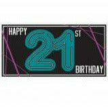 Ultimate Party Super Stores Finally 21 Birthday Horizontal Banner