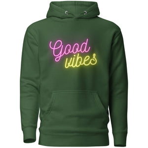 Ultimate Party Super Stores Forest Green / S GOOD VIBES Unisex Hoodie