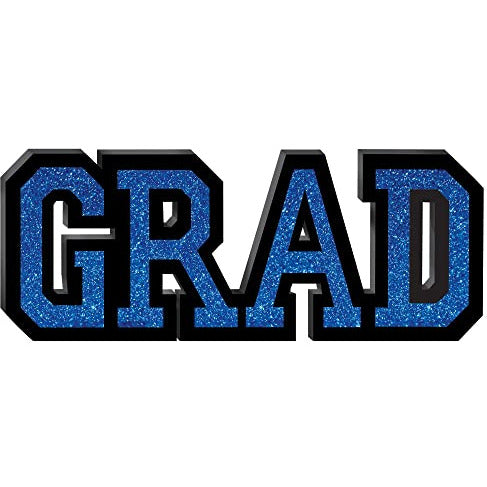 Ultimate Party Super Stores Grad Standing Sign-5 2/5" X 15 3/4" 1 Pc. Decors, Bright Royal Blue