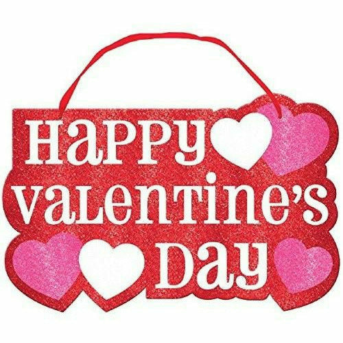 Ultimate Party Super Stores Happy Valintine&#39;s Glitter sign