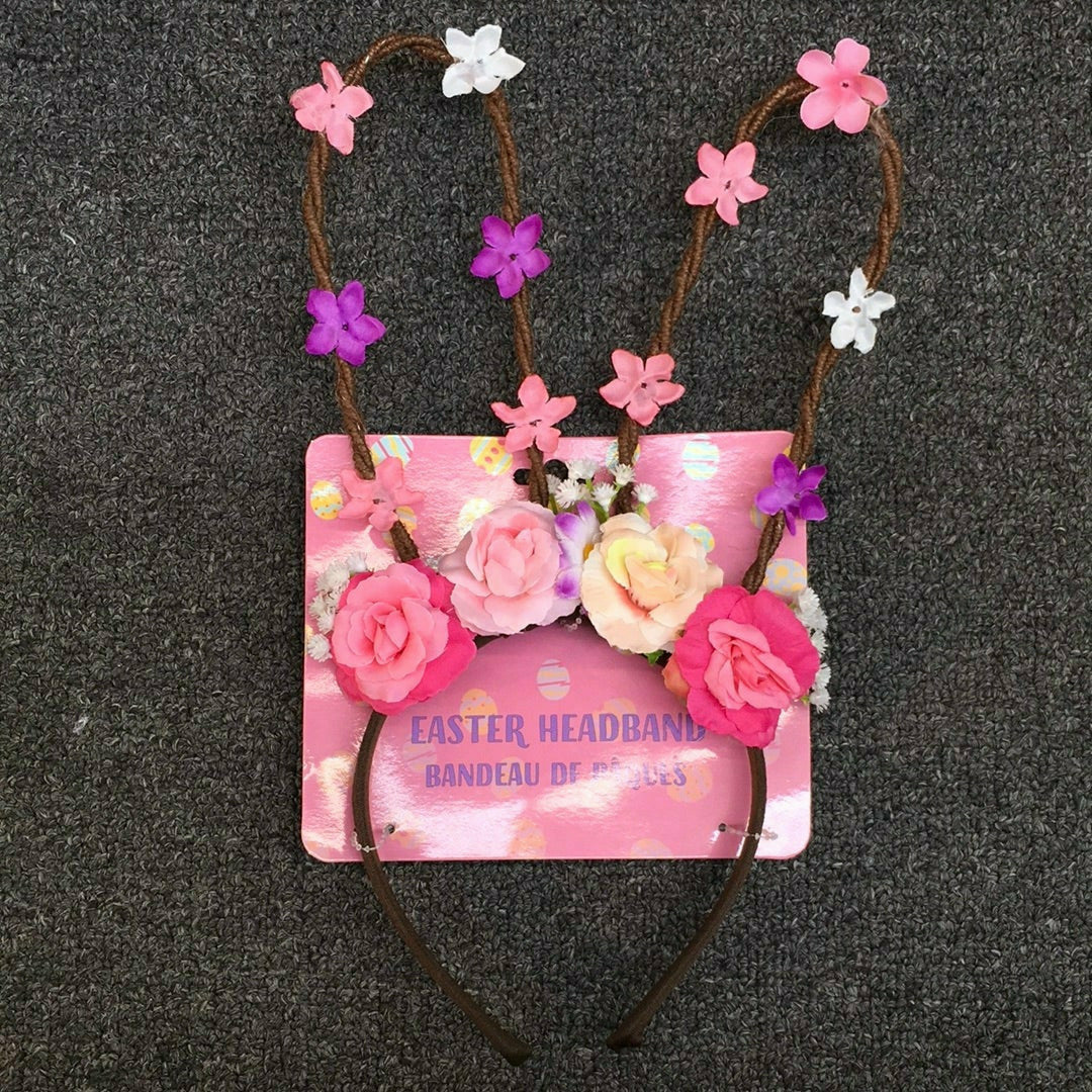 Ultimate Party Super Stores HOLIDAY: EASTER Flower Bunny Ear Easter Headband