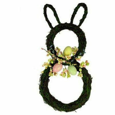 Ultimate Party Super Stores HOLIDAY: EASTER Twig Easter Bunny Wreath Multi-Colored