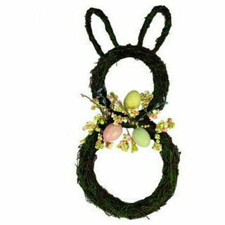 Twig Easter Bunny Wreath Multi-Colored