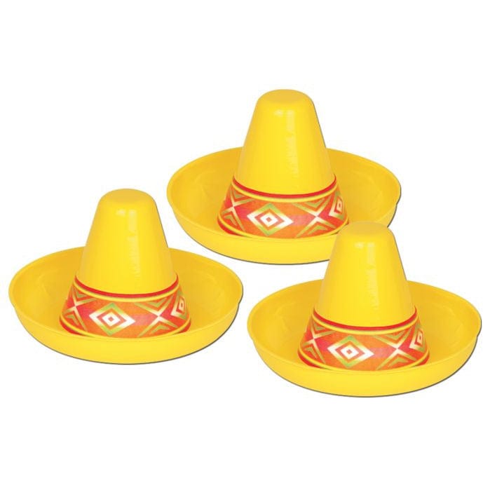 Ultimate Party Super Stores HOLIDAY: FIESTA Miniature Yellow Plastic Sombrero