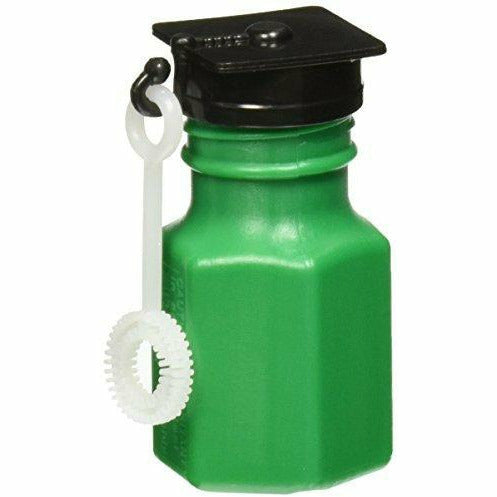Ultimate Party Super Stores HOLIDAY: GRADUATION Flying Colors Graduation Grad Cap Topper Bubble Maker Party Favour, Green, Plastic , 0.5 Oz., Pack of 24