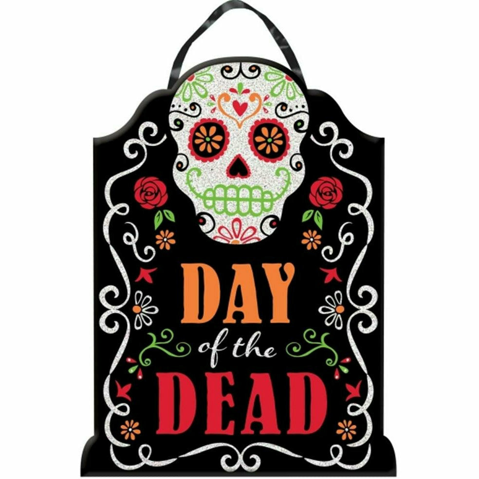 Ultimate Party Super Stores HOLIDAY: HALLOWEEN Day of the Dead Tombstone Hanging Sign