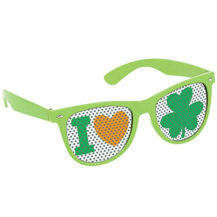 Ultimate Party Super Stores HOLIDAY: ST. PAT&#39;S I Love Shamrocks Sunglasses