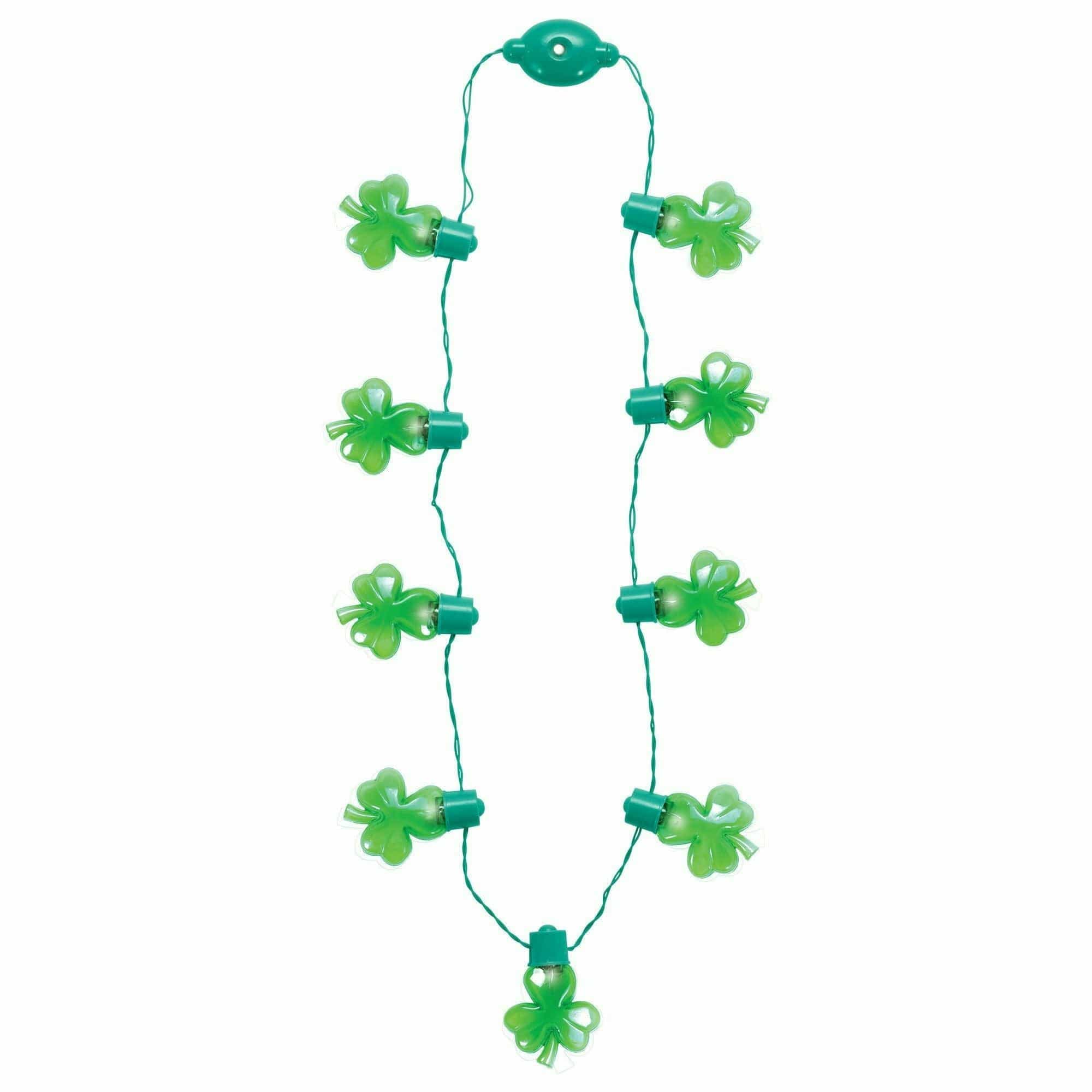 Ultimate Party Super Stores HOLIDAY: ST. PAT'S St. Patrick's Day Jumbo Shamrock Light-Up Necklace