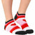 Ultimate Party Super Stores HOLIDAY: VALENTINES Adult Hearts & Stripes Ankle Socks Valentine's Day