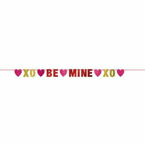 Ultimate Party Super Stores HOLIDAY: VALENTINES Be Mine Glitter Letter Banner