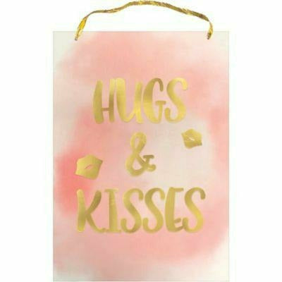 Ultimate Party Super Stores HOLIDAY: VALENTINES Metallic Hugs &amp; Kisses Sign Valentine&#39;s Day