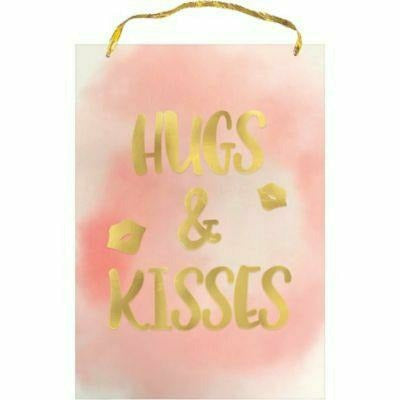 Ultimate Party Super Stores HOLIDAY: VALENTINES Metallic Hugs & Kisses Sign Valentine's Day