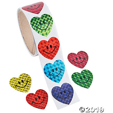Ultimate Party Super Stores HOLIDAY: VALENTINES PRISM HEART STICKERS